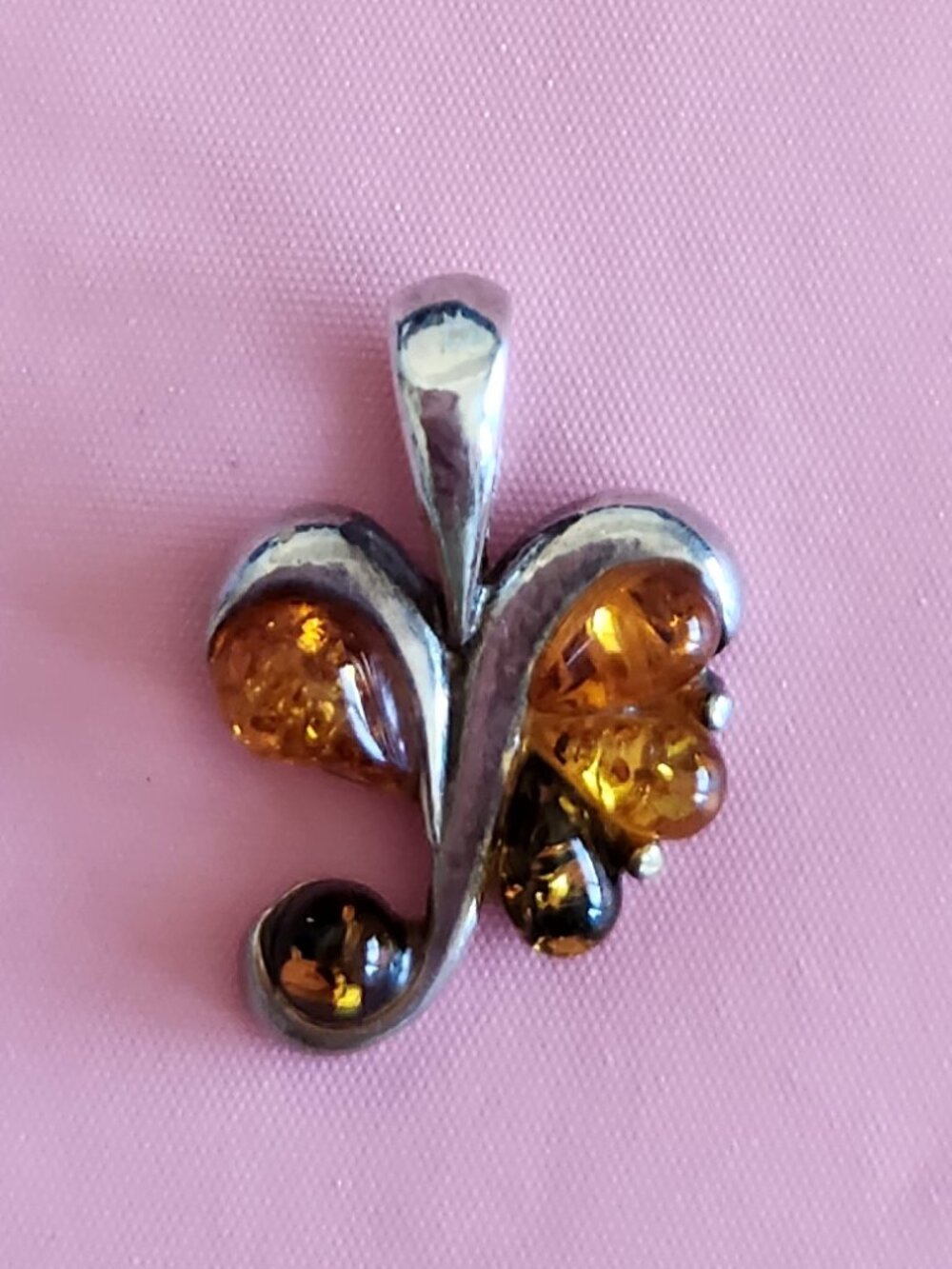 Baltic Amber Butterfly Pendant